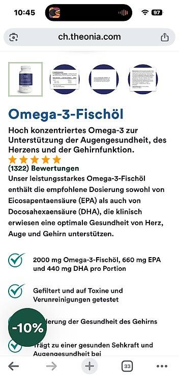 Cibi & Specialità: Omega 3 Fischölkapseln – Usato da Birsfelden venduto da corinne4127 3