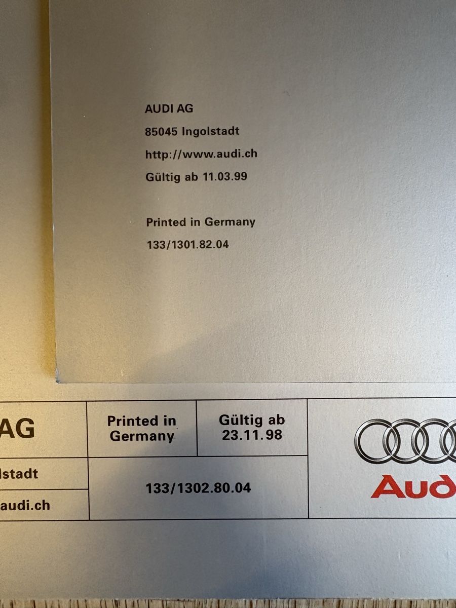Audi Documenti: Audi A8/S8 Prospekte, Preisliste, 1998 / 1999 – Usato da Freienstein venduto da Golfbueb 3