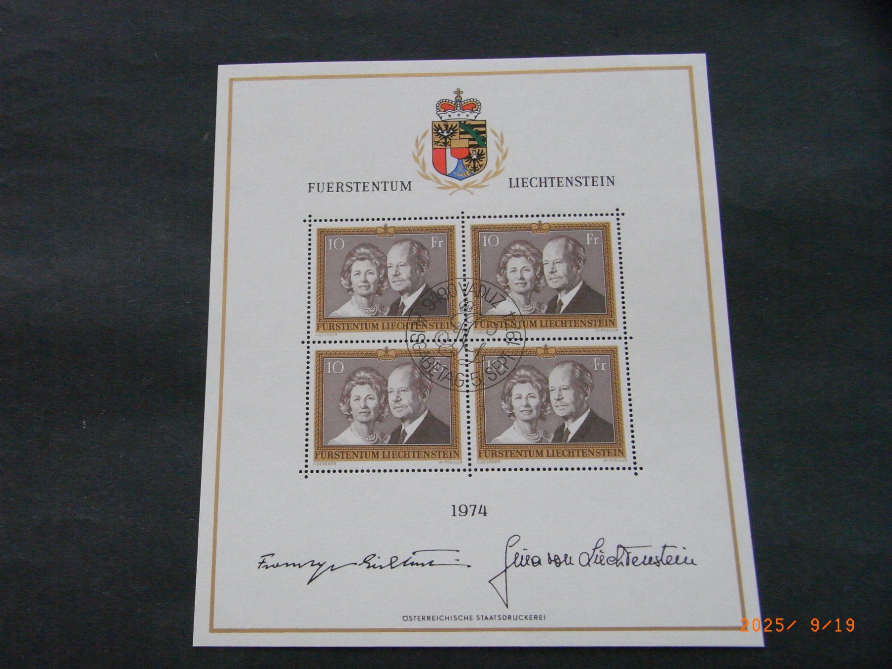 Tutti i francobolli: Fl 538 Kleinbogen FDC top – Usato da Ittigen venduto da shetland