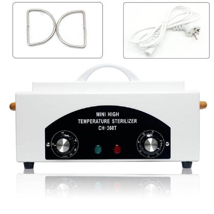 300W Heißluft-Sterilisator Für Salon & Labor – Bis 220°C, 1,9 L Fassungsvermögen, Timer 1–60 Min
