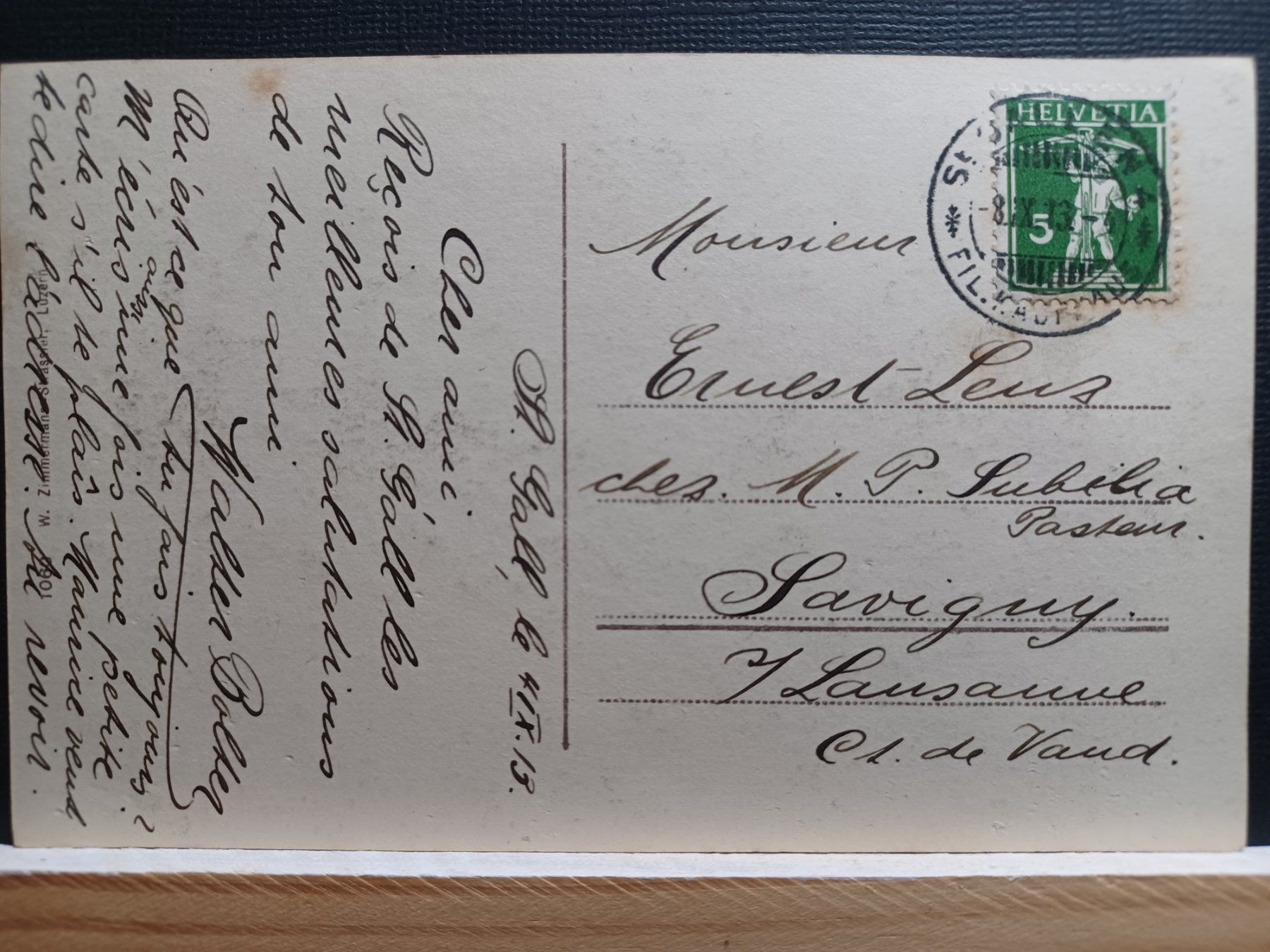 Cartoline postali: SG, St. Gallen mit Freudenberg, 8.IX.13 – Usato da Aarau Rohr venduto da mgvw 4
