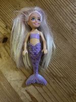 Süsse kleine Meerjungfrau Puppe mit lila Flosse 🧜‍♀️