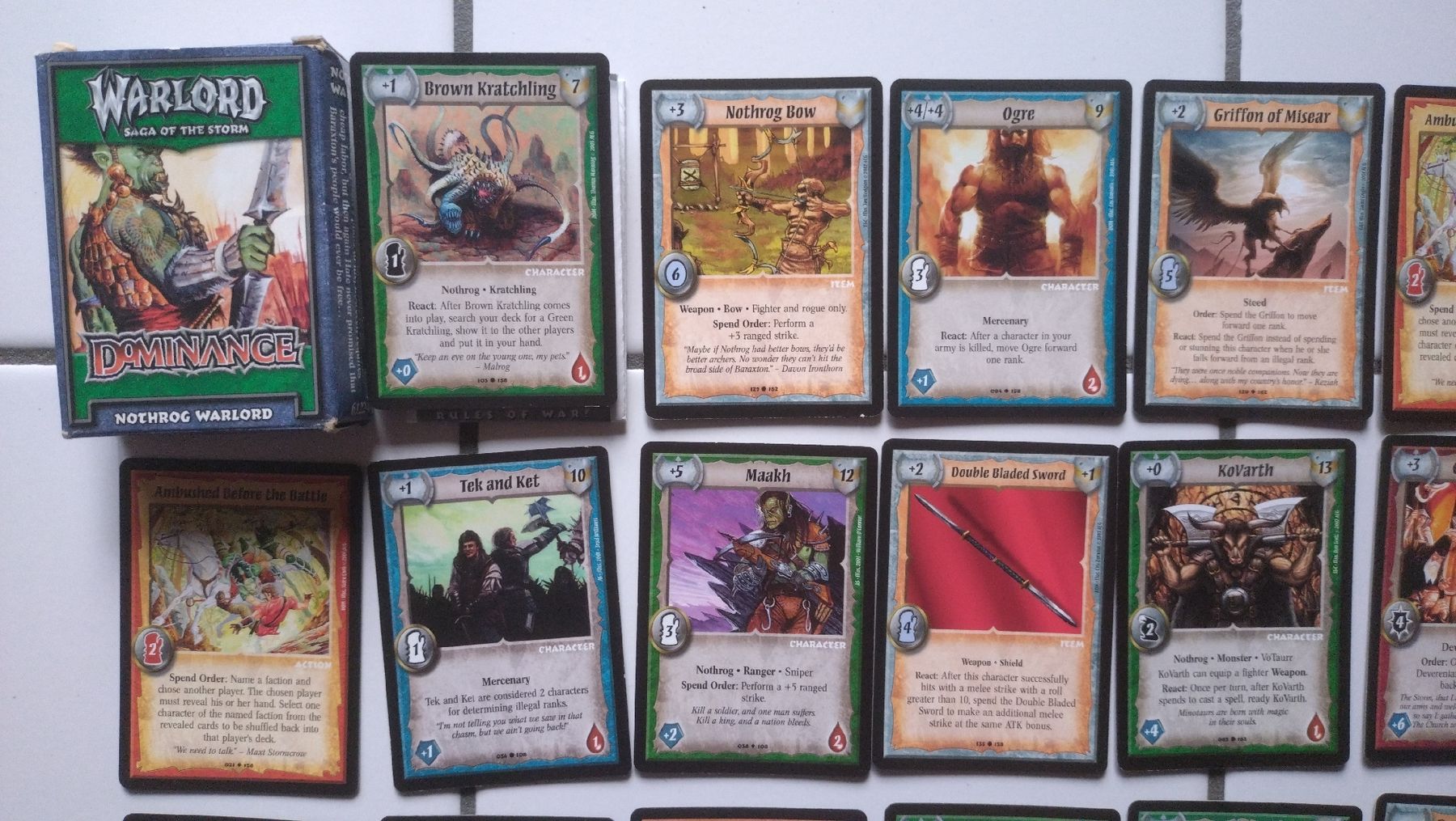 Carte collezionabili: Warlord Dominance Deck Vintage 2003 Nothrog – Usato da Farvagny-le-Grand venduto da LaCaverne 1