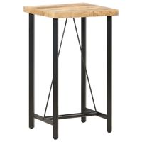 Bartisch 60x60x107 cm Raues Mangoholz - Gratisversand