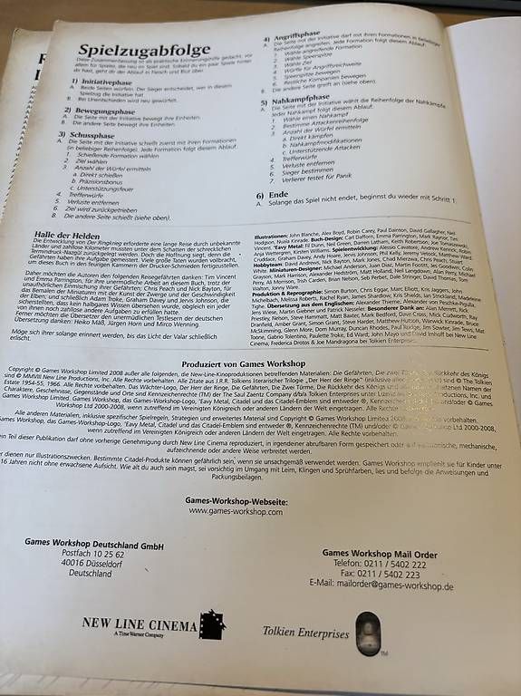 Bücher: Der Herr der Ringe: Der Ringkrieg  Tabletop Regelbuch – Defekt aus Basel von sin_5npn 2