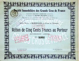 Société Immobilière des Grands Crus de France, Bordeaux 1920