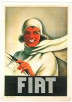 AK FIAT, nach einem historischen Plakat