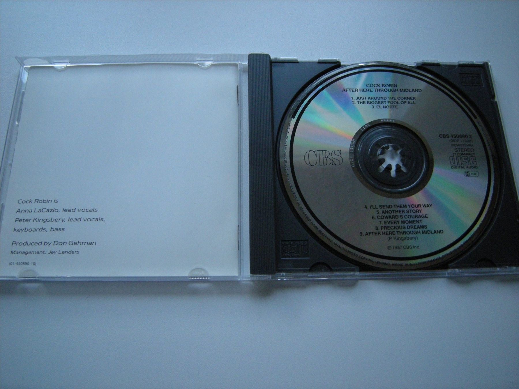 CD: COCK ROBIN - After here through Midland – Usato da Basel venduto da Ceebee62 2
