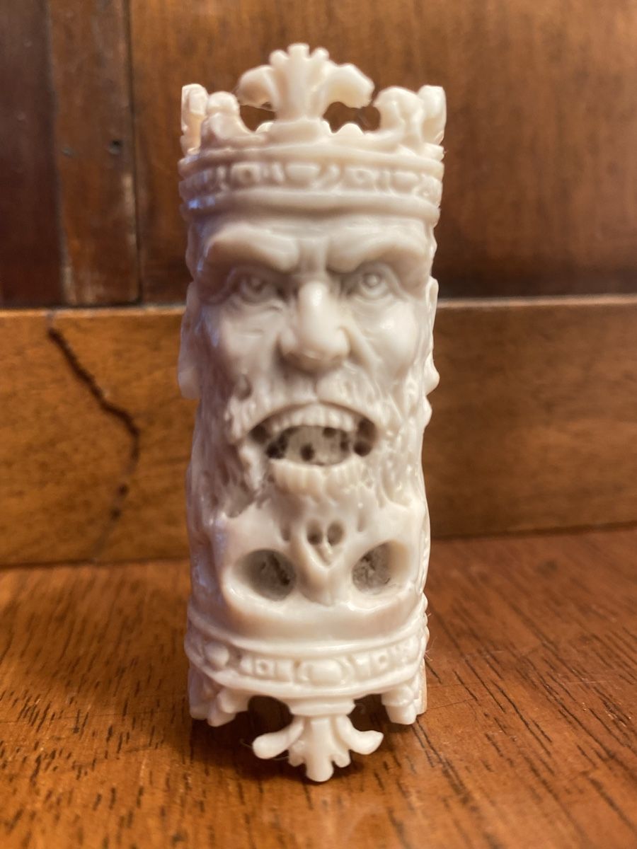 Statuette: Memento Mori, Hirschhorn geschnitzt – Usato da Berikon venduto da Samurai67ch 5