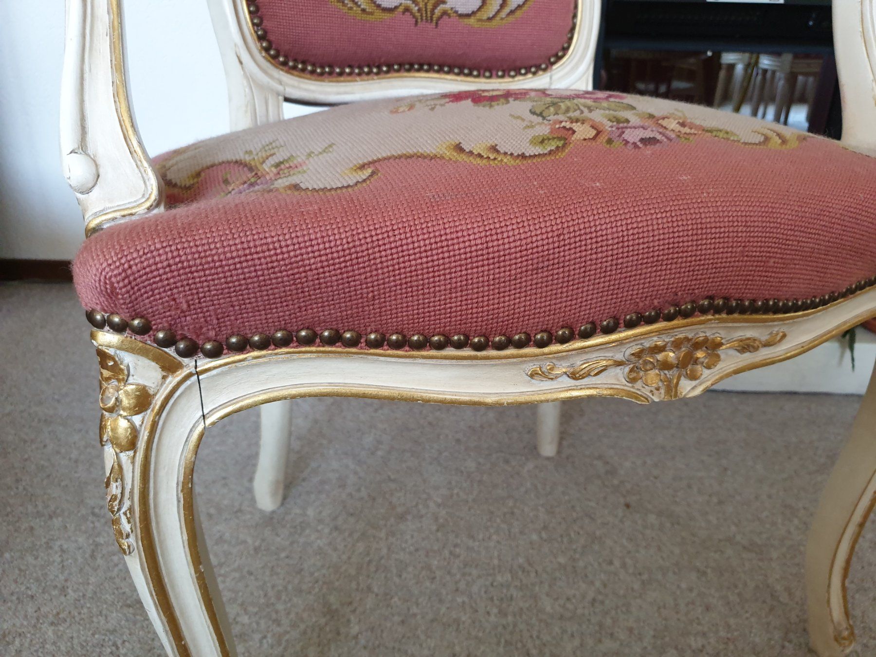 Poltrone: Gobelin-Sessel im Louis XV-Stil – Usato da Tuggen venduto da Mviola2 7