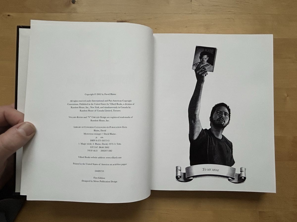 Libri: David Blaine - Mysterious Stranger – Usato da Himmelried venduto da rasmus67 3