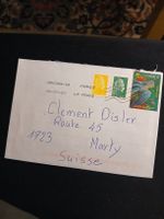 Lettre France, timbres Marianne et tortue, année 2021