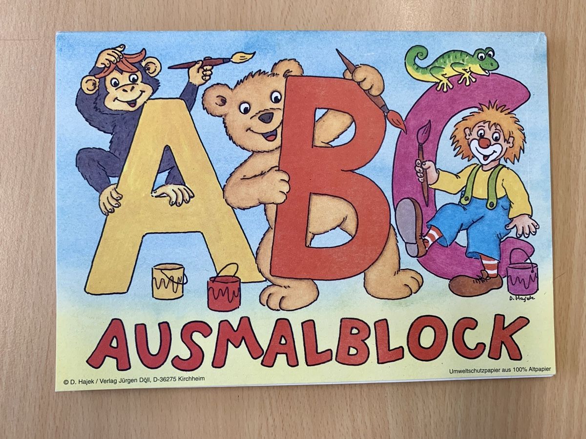 Blocchi: ABC Ausmalblock mit Tieren, Format A5 (neu) – Nuovo (secondo la descrizione) da Winterthur venduto da amapola