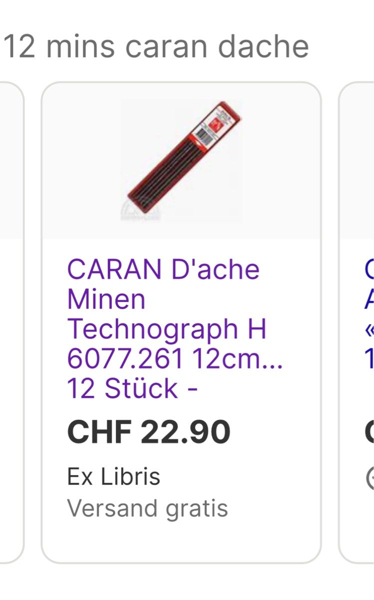 Caran D'Ache Matite, matite colorate & gessi: Mine Caran d'Ache und Pencil – Nuovo e nell'imballaggio originale da Horgen venduto da med_sh5v 4