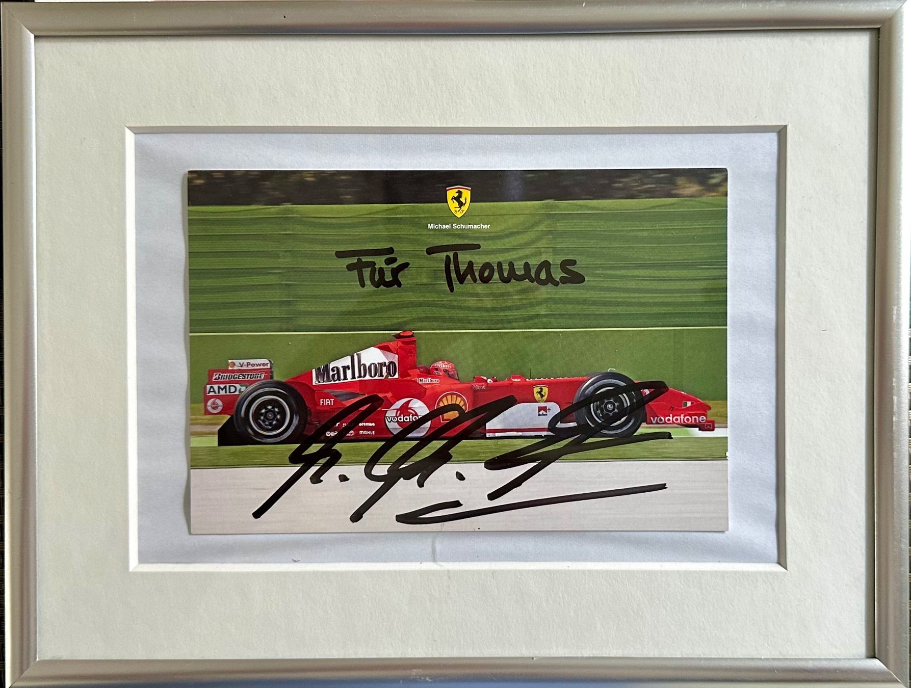 Autografi: Original (IP) Autogramm Michael Schumacher – Usato da Laufen venduto da Elvis110