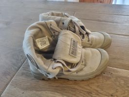 Bottes Palladium cuir gris taille 37 bon état