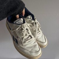 reebok club c blau/rot, grösse 40.5