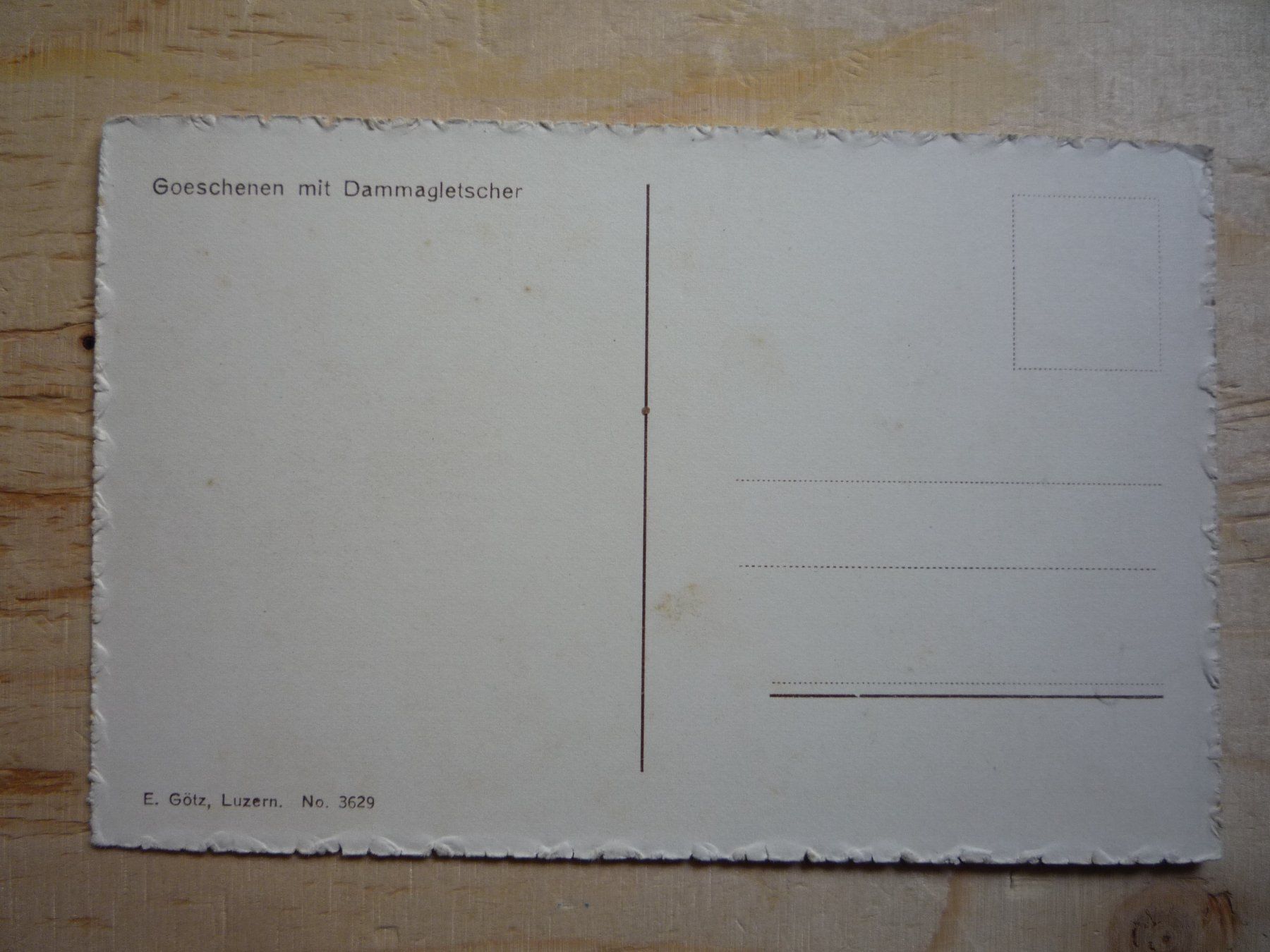 Ansichtskarten: Goeschenen mit Dammagletscher, 3629 – Gebraucht aus Rieden SG von Brockehuesli 1