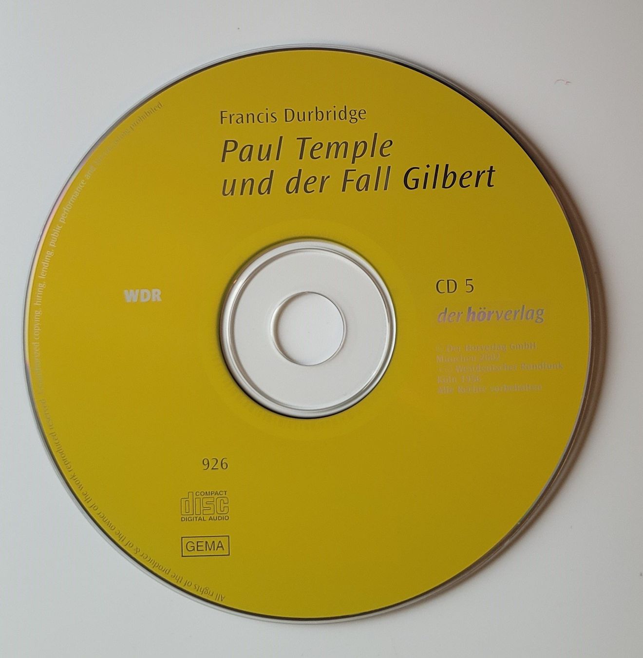 Audiolibri: Paul Temple und der Fall Gilbert, Hörbuch – Usato da Zürich venduto da Avd 8