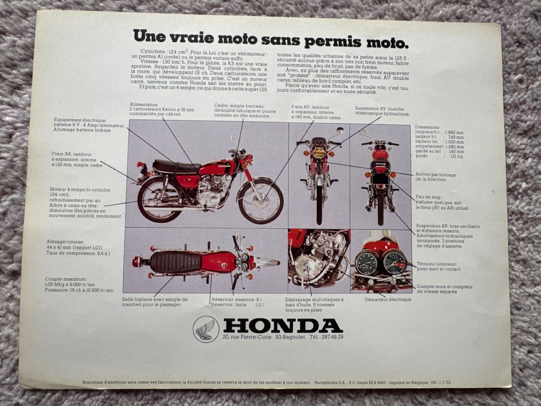 Honda Strada: Honda CB125 / CB 125 K5 – Usato da Morrens VD venduto da kawah2 1