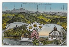Alpenpanorama von Freudenberg bei St.Gallen um 1911