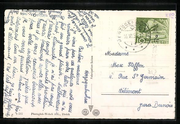 Cartoline postali: Herzogenbuchsee, Strassenpartie mit Brun – Usato da Berlin venduto da bartko-reher 1