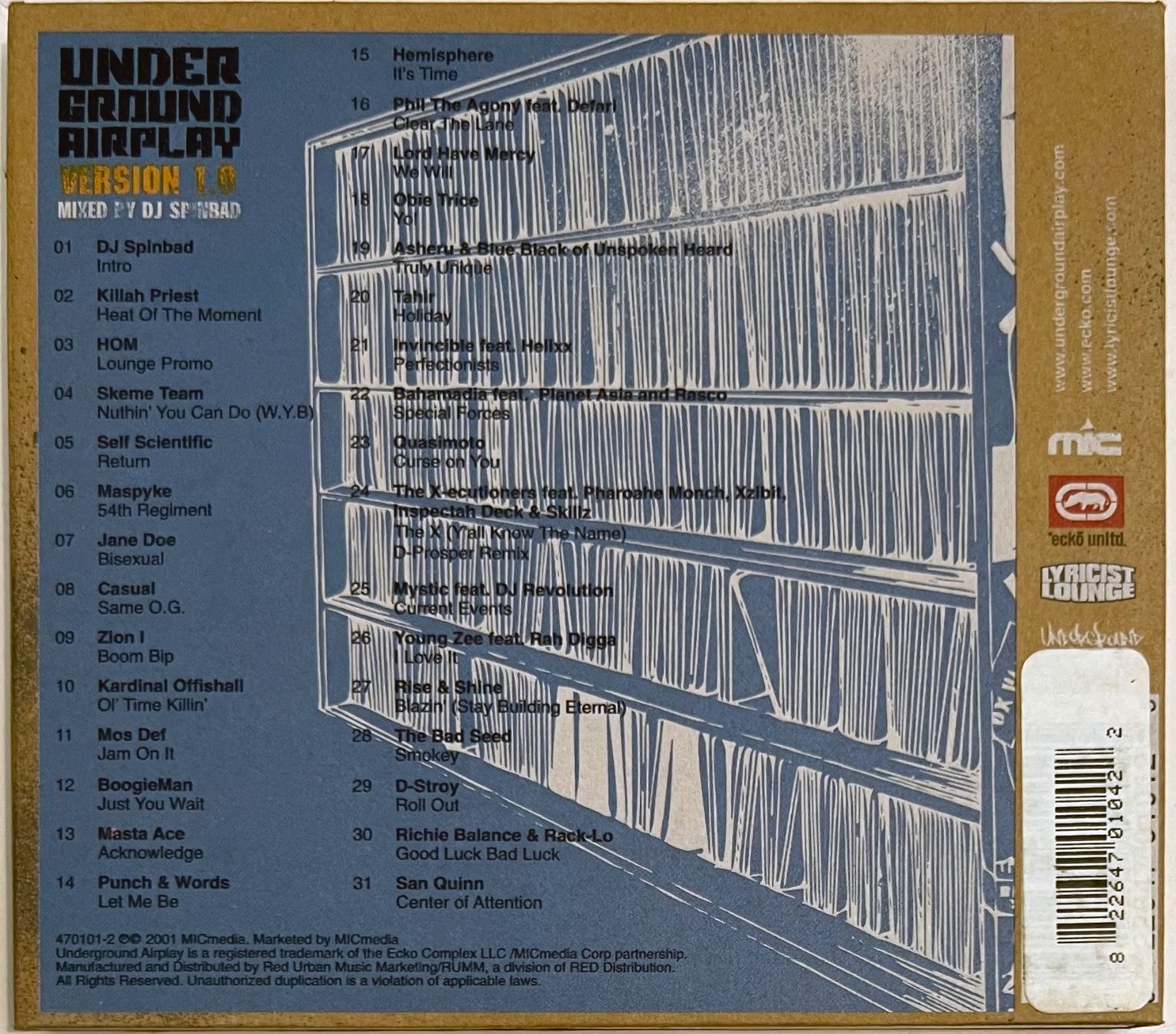CD: DJ Spinbad – Underground Airplay (Version 1.0) – Usato da Martigny venduto da jereq 1