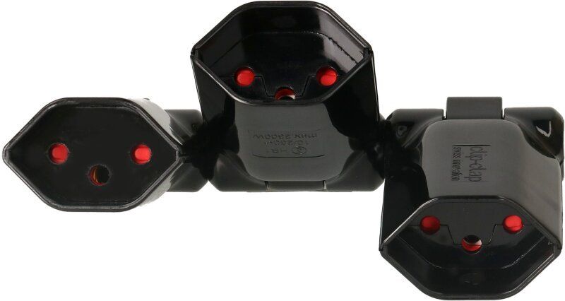 Mehrfachstecker Doppelstecker Horizontaler Steckdosenadapter