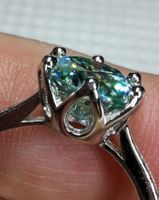 Bague argent avec diamant de moissanite de 3 ct certifié GRA