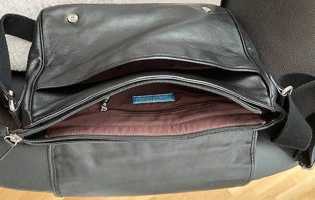 Borse: Leder Handtasche Bleu Orange – Usato da Ostermundigen venduto da makra48 2