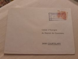 Courtedoux: Enveloppe de la Caisse d'Epargne, district BE!
