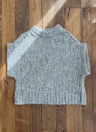 Strickpullover b.young kurzarm grau Grösse XS neuwertig