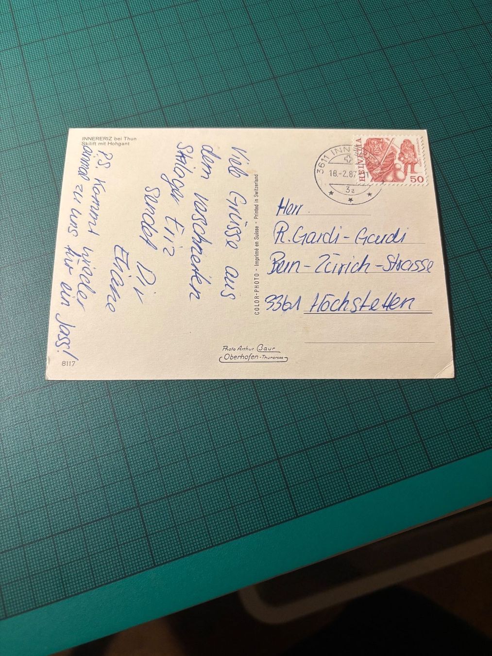 Ansichtskarten: AK INNERERIZ mit Hohgant. – Gebraucht aus Utzenstorf von Rose0303 2