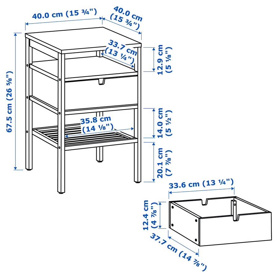 Ikea Comodini: Nordkisa Nachttisch – Usato da Zürich venduto da riedejo 2