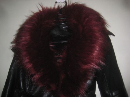 DAMEN  JACKE  MIT  KUNST PELZ