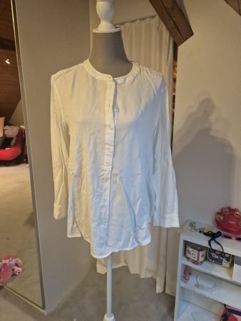 Cecil Bluse weiss langarm Viskose Grösse M neuwertig
