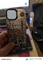 Coque très solide silicone pour iPhone 15 Stone island