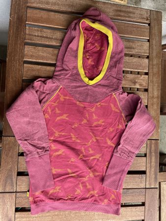 AlbaBaby Albakid Hoodie, Grösse 140 (klein) Vögel fuchsia