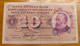 10 Franken Banknote (Fünfte Serie von 1956)