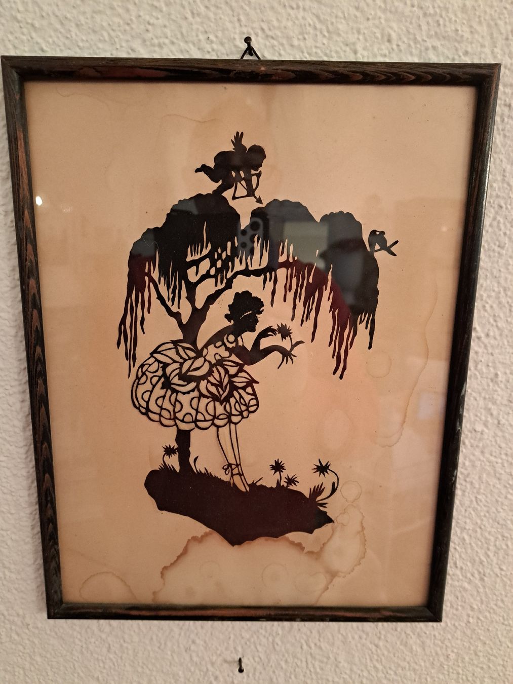 Grafica & Litografie: Scherenschnitt Die verliebte Frau – Usato da Kölliken venduto da Lieblings-stuecke