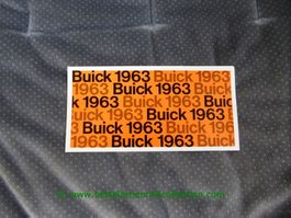 Buick Modellprogramm 1963 Prospekt deutsch/franz. GM-Biel