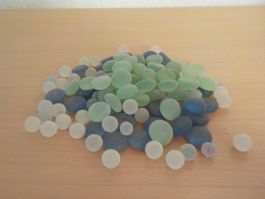 Dekorsteine grün, weiss, blau