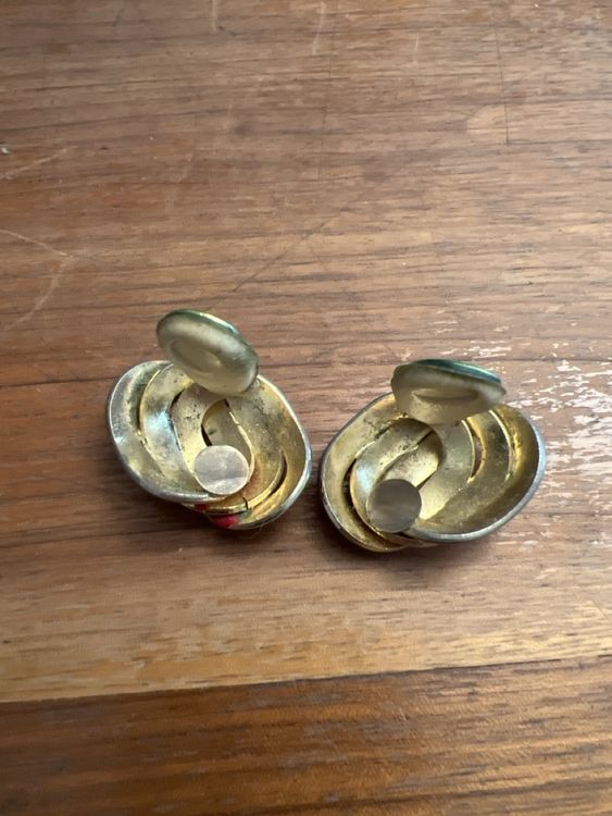 Orecchini pendenti & Orecchini a lobo: Rote Vintage Ohrclips Clip – Usato da Basel venduto da oppo99 1