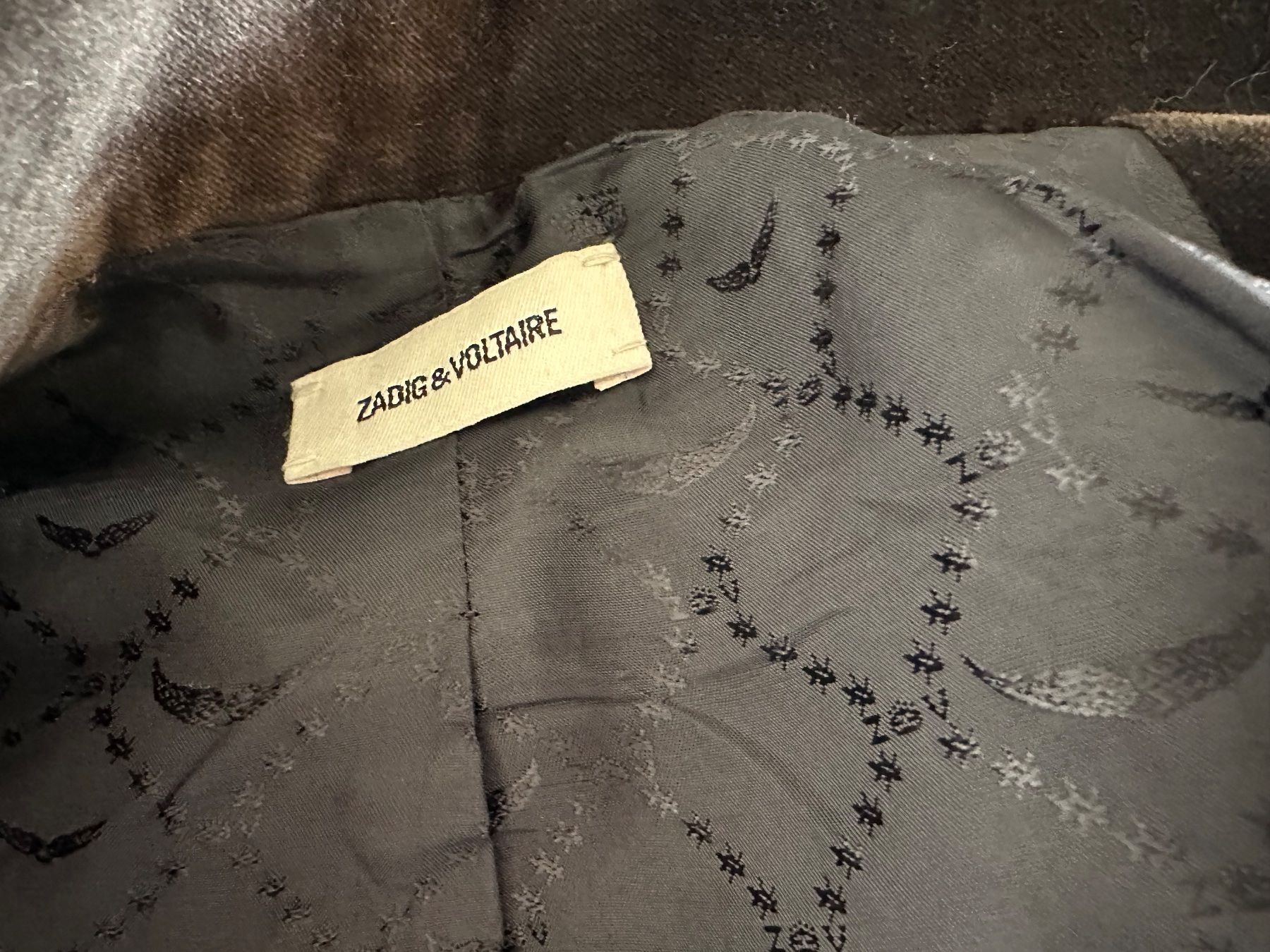Zadig & Voltaire Giacche: Zadig & Voltaire dark grey velvet jacket size 36 – Usato da Lausanne venduto da kuroneko86 4