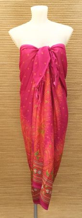 Pfauenfeder Sarong Lunghi Pareo, Viskose Tuch, Strandkleid