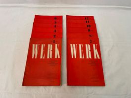 12x Architektur Zeitschrift WERK 1950 kompl. vintage Magazin