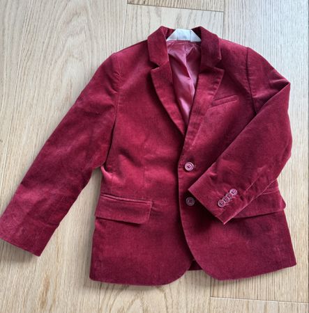 H&M Samt Blazer,bordeaux, Gr. 110, Top Zustand für Festtage!
