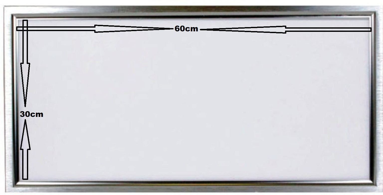 Lampadari & plafoniere: LED Panel Rechteck mit Silberrahmen 60x30cm Aktion – Nuovo e nell'imballaggio originale da St. Gallen venduto da schnaeppchen-preise