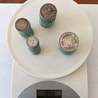 85 Schweizer Silbermünzen 1920-1969 – 567g