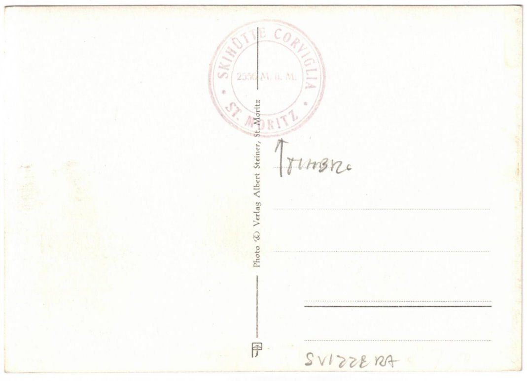 Cartoline postali: St. Moritz - Funi Corviglia-Piz Nair – Usato da Binningen venduto da Mountainrider 1